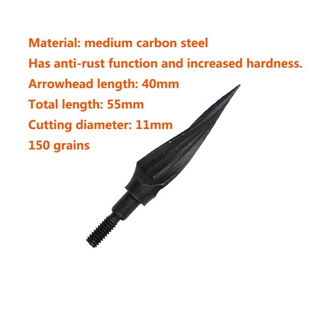 6/12pcs Archery Carbon Steel Arrowheads 125 Grains Hunting Broadheads