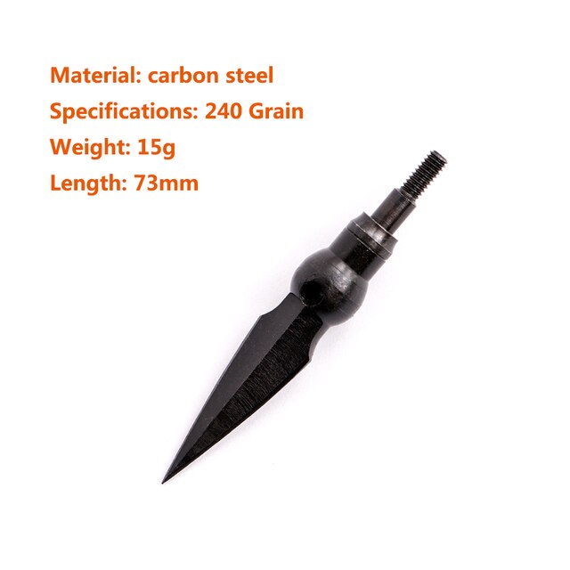 6/12pcs Archery Carbon Steel Arrowheads 125 Grains Hunting Broadheads