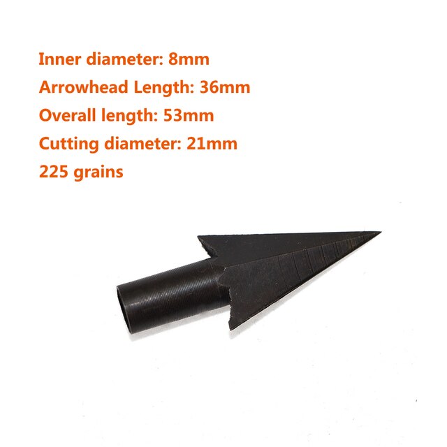 6/12pcs Archery Carbon Steel Arrowheads 125 Grains Hunting Broadheads