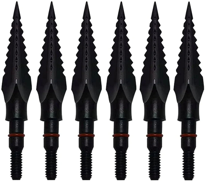 6/12pcs Archery Carbon Steel Arrowheads 125 Grains Hunting Broadheads