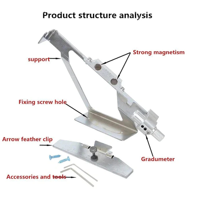 Adjustable Fletching Jig - Straight and Helix Tool With Clamp