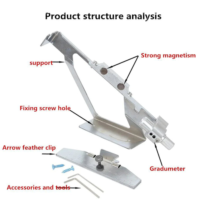 Adjustable Fletching Jig - Straight and Helix Tool With Clamp