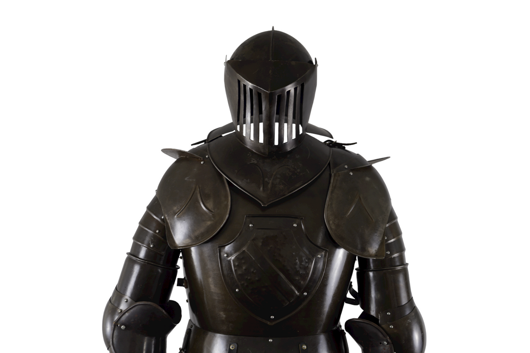 Black Knight Suit of Armor- Steel - Wearable Suit of Armor with Shield