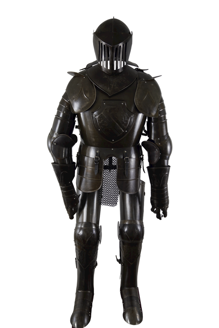 Black Knight Suit of Armor- Steel - Wearable Suit of Armor with Shield