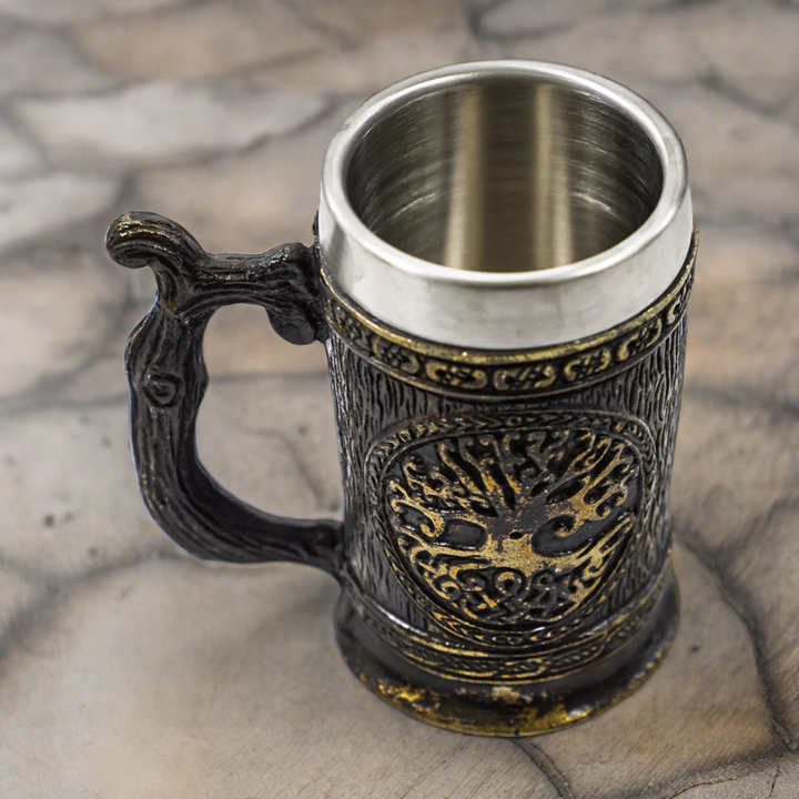 Tree of Life Mug - Handmade Steel Mug - 16 Fl Oz