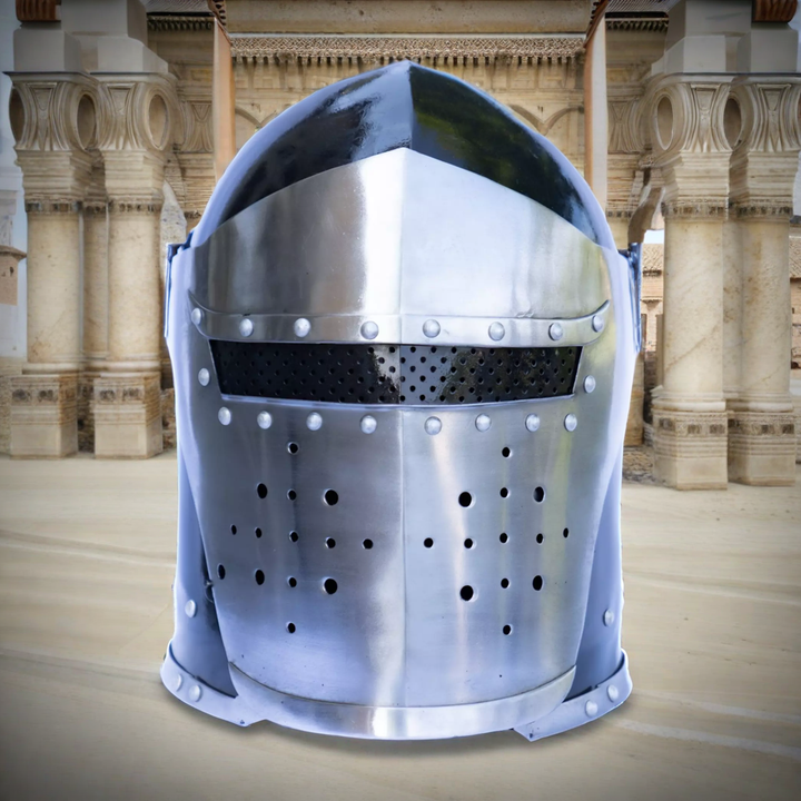 Great Helm Helmet- Crusader Helmet