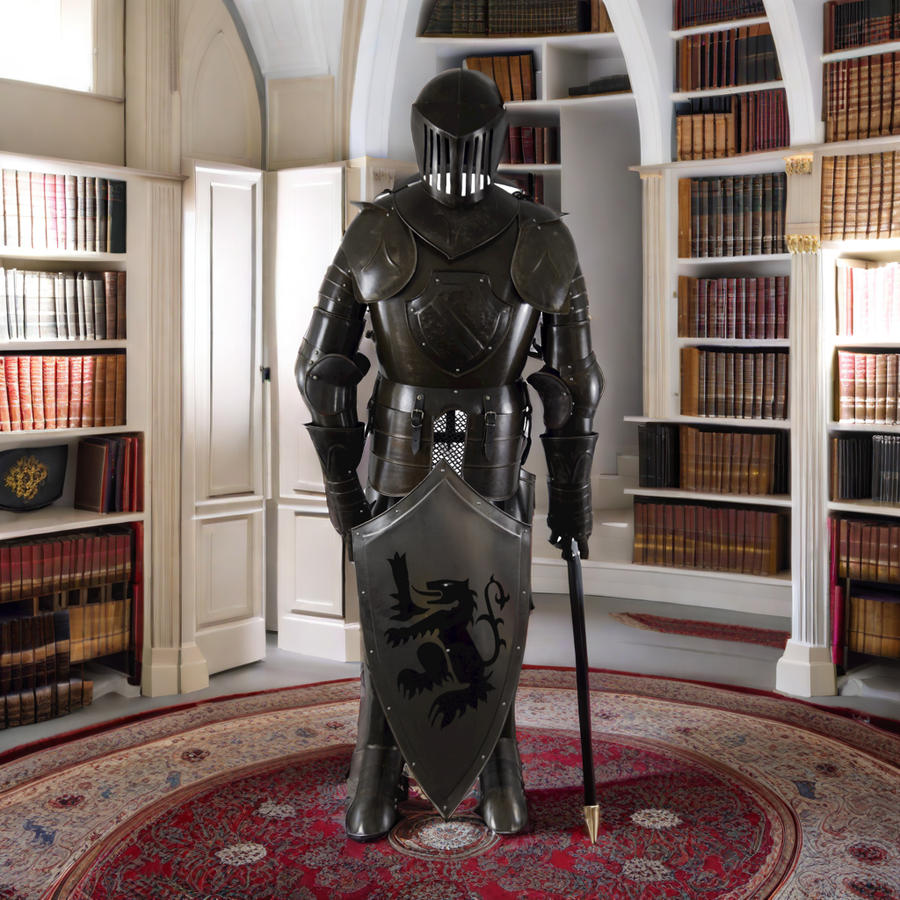 Black Knight Suit of Armor - Wearable- 15th Century