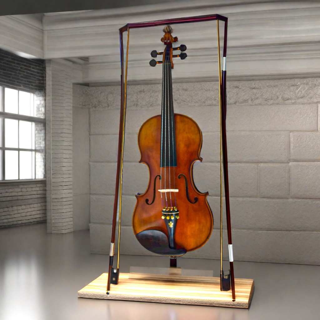 Professional Violin - Crafted from Aged Solid Spruce and Flame Maple for Unrivaled Elegance