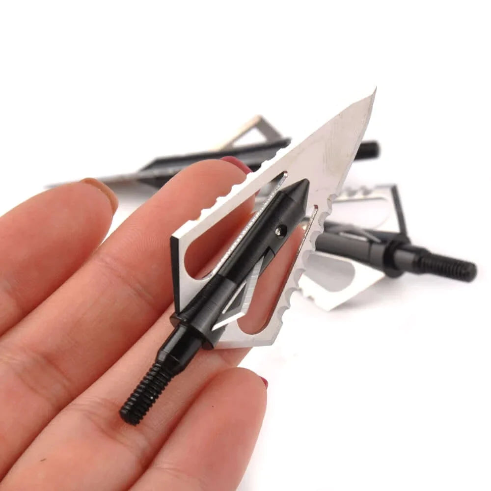 100 Grain Arrow Head Fixed 4-blade Sharp Aluminum Arrow Tip