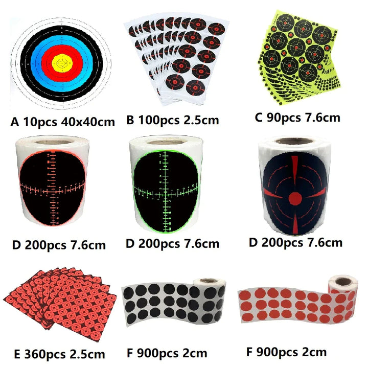 Archery Target Paper Face: 10-900pcs 40x40cm Aim Stickers