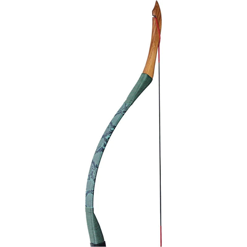 Animal Print Traditional Long Bow - Recurve Archery Bow