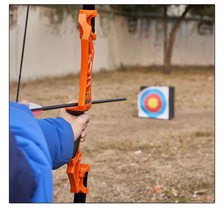 Flexible Recurve Bow Set: 20-50lbs - Take Down Design, Mixed Carbon Arrows