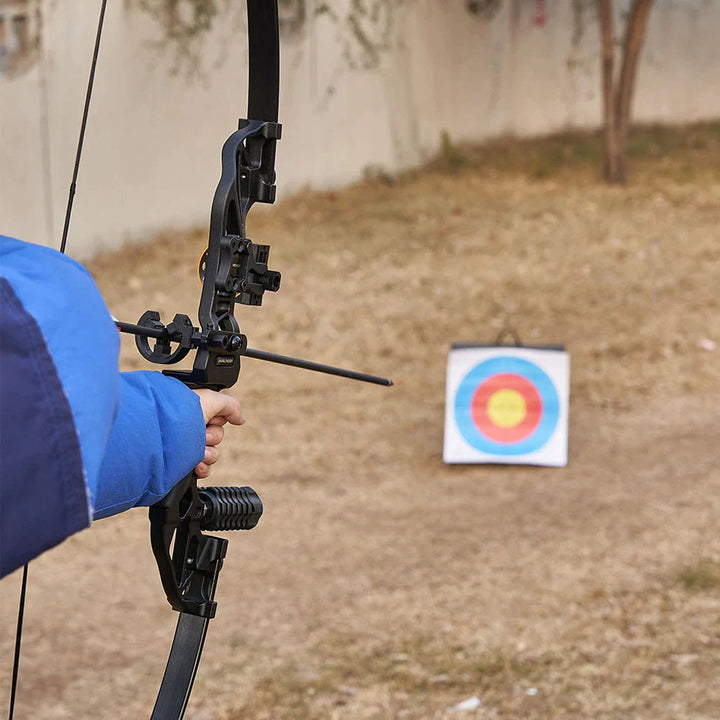 Flexible Recurve Bow Set: 20-50lbs - Take Down Design, Mixed Carbon Arrows