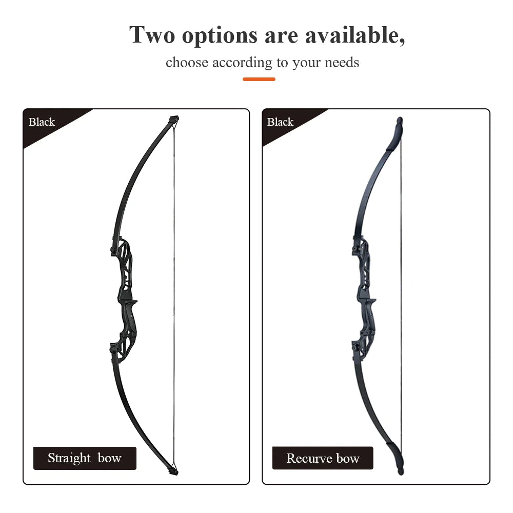Flexible Recurve Bow Set: 20-50lbs - Take Down Design, Mixed Carbon Arrows