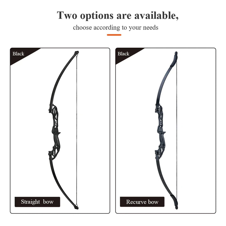 Flexible Recurve Bow Set: 20-50lbs - Take Down Design, Mixed Carbon Arrows