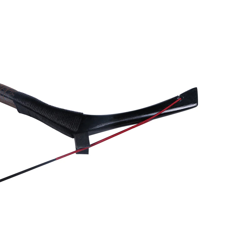 30-50lbs Black Traditional Wooden Longbow - Elegance for Discerning Archers