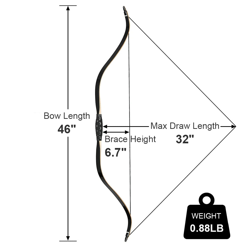 46" Bamboo Traditional Longbow - Timeless Elegance