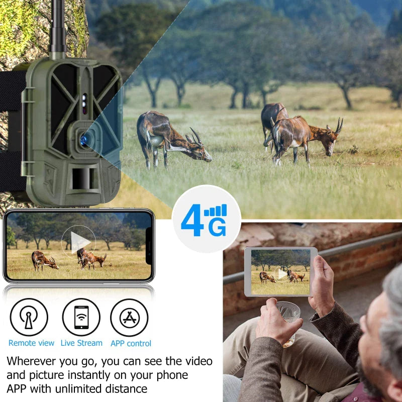 36MP4K Wireless Trail Camera - Water Proof Camera