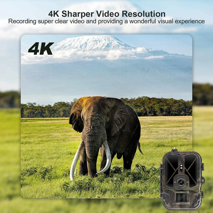 36MP4K Wireless Trail Camera - Water Proof Camera