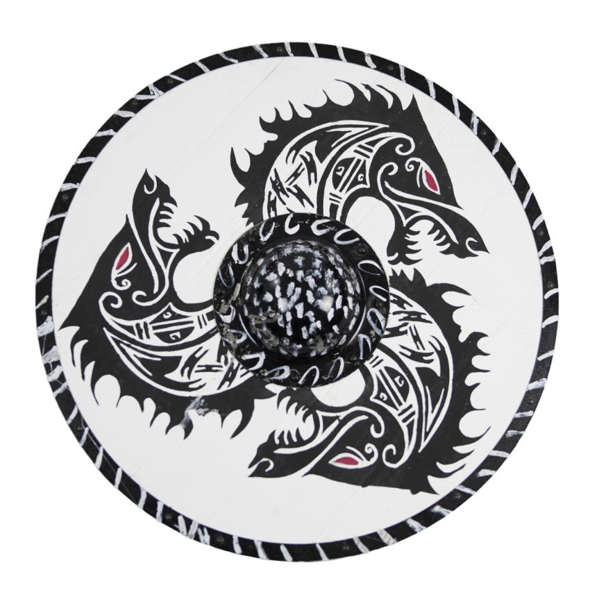 Fenrir Viking Shield – Wood Emblem 24" Wolf Shield