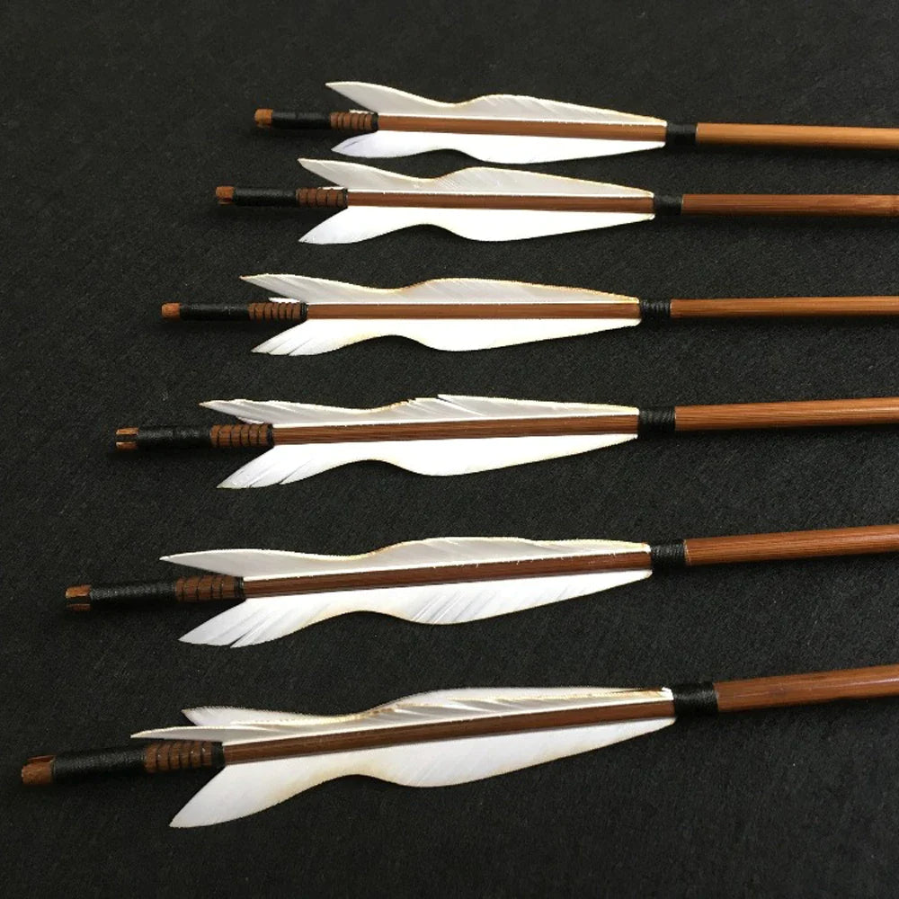 Turkey Feather Handmade Bamboo Arrows