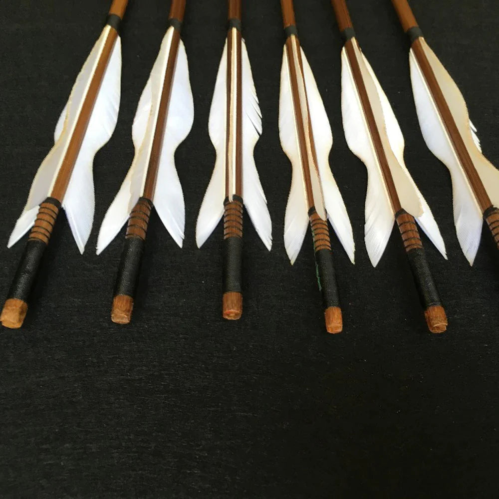 Turkey Feather Handmade Bamboo Arrows