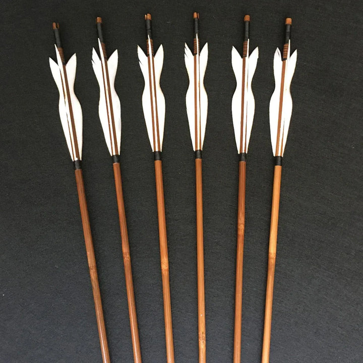 Turkey Feather Handmade Bamboo Arrows