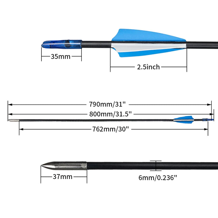 Compound Bow Fiberglass Arrows Spine