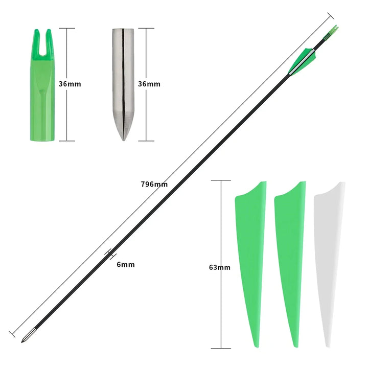 Compound Bow Fiberglass Arrows Spine