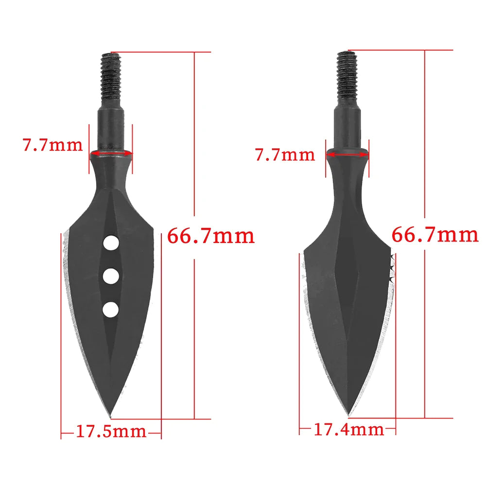 Retro Arrowhead High Carbon Steel Broadheads - 180-200grain