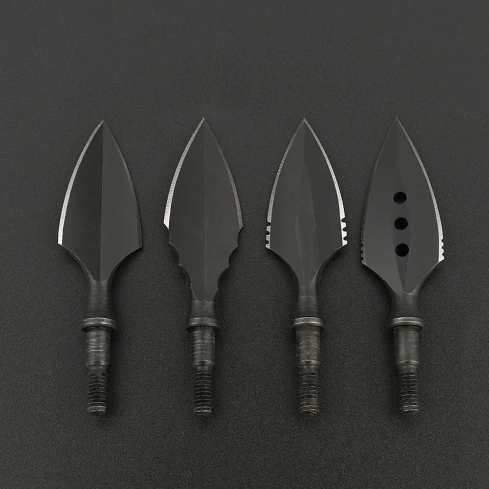 Retro Arrowhead High Carbon Steel Broadheads - 180-200grain