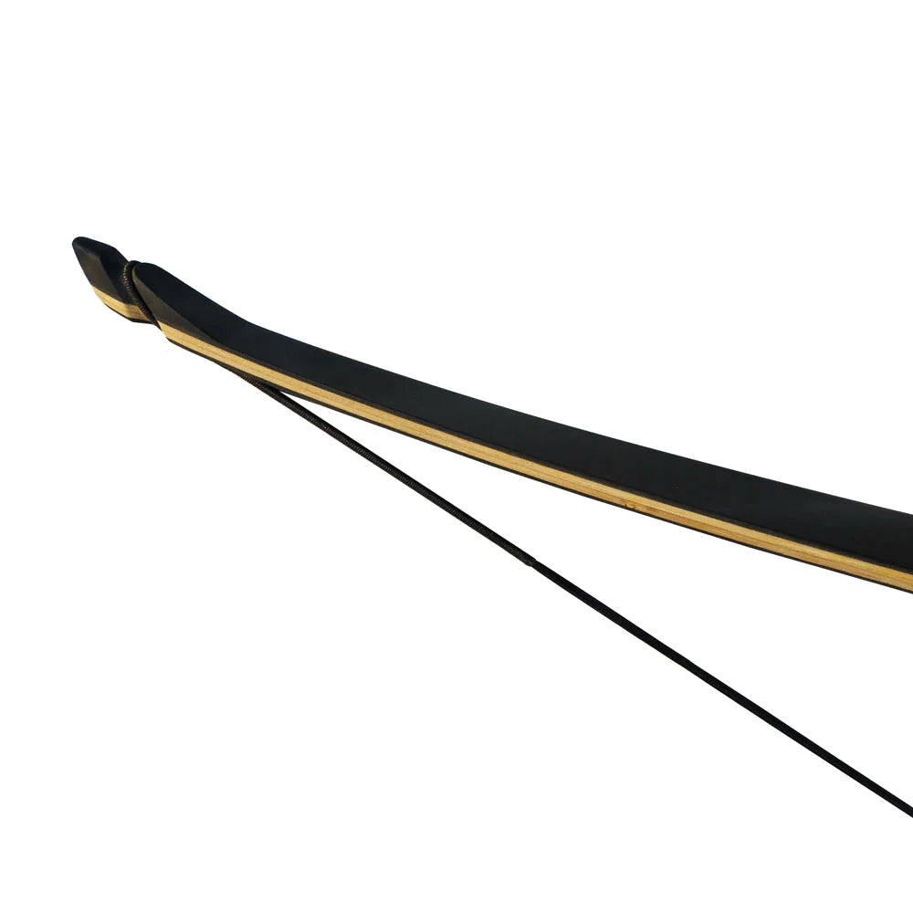 25-60lbs Long Bow - American Hunting Takedown Right Hand Wooden Recurve Bow (Black)
