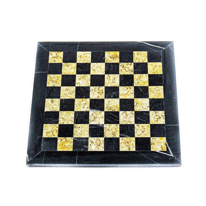 Black and Botticino Marble Chess Set - 12"