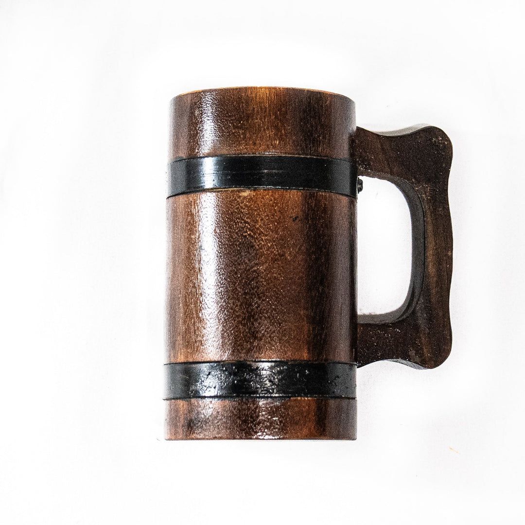 Roman Wooden Mug - Handmade Tankard - 12 Fl Oz