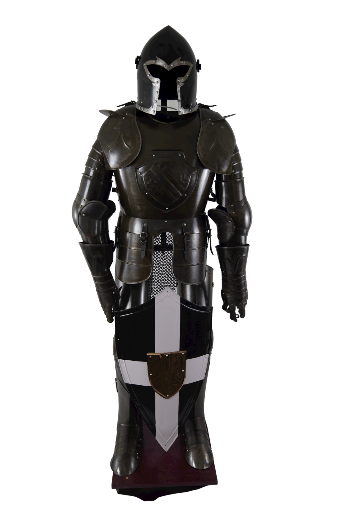 Jousting Black Knight Suit of Armor - 15th Century European Knight