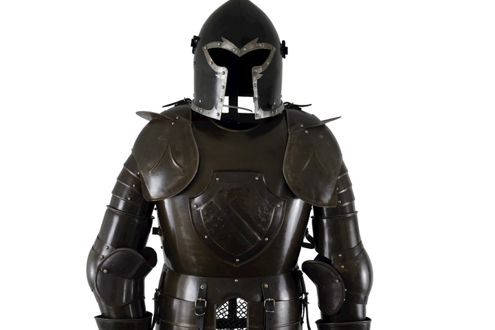 Black Knight Suit of Armor- Steel - Wearable Suit of Armor with Shield