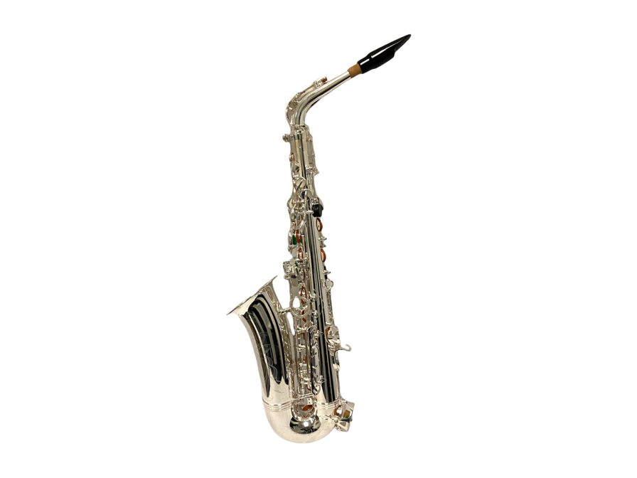 Professional Eb Alto Saxophone - Silver Plated Brass Craftsmanship for Unparalleled Sound