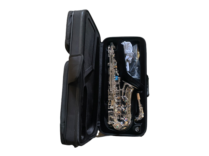 Professional Eb Alto Saxophone - Silver Plated Brass Craftsmanship for Unparalleled Sound