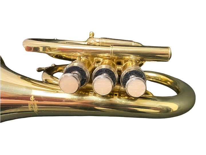 Pocket Trumpet - Crafted from Gold Lacquered Brass for Aspiring Musicians