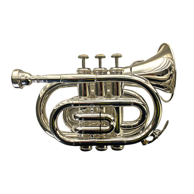 Intermediate Silver Plated Pocket Trumpet - Crafted for Exceptional Sound