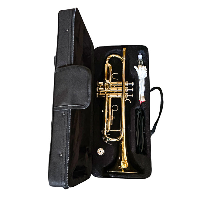 Gold Lacquered Brass Trumpet - Excellence for Aspiring Musicians