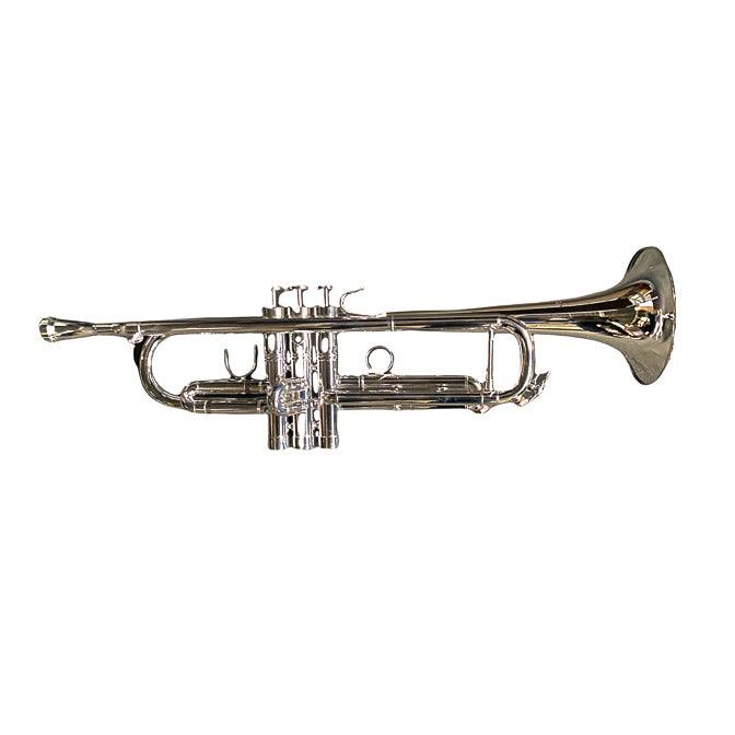 Professional Monel Piston Trumpet - Silver Plated Gold Brass for Exceptional Sound