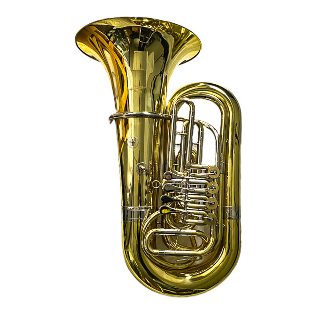 Professional 4/4 Bb Tuba - Crafted from Gold Brass and Cupronickel