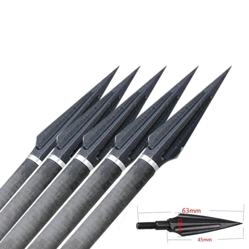 6 pcs Carbon Steel Hunting Arrow heads