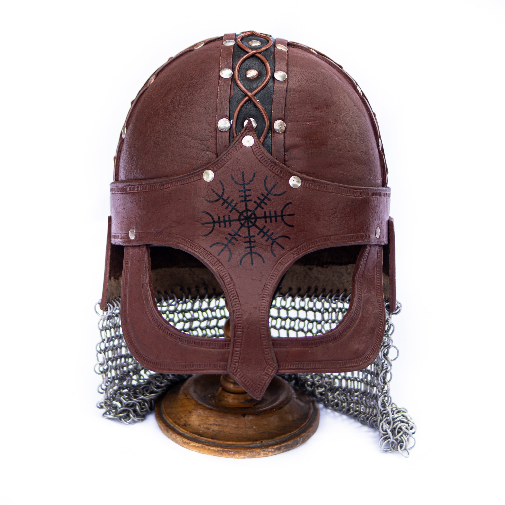 Gjermundbu Leather Helmet - Viking Helmet | Alcove Archive