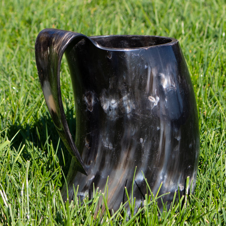 Viking Horn Mug - Extra Large Tankard, 32 Fl Oz - Handcrafted from Cow Horn