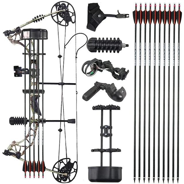 Mix Carbon Arrow Compound Bow Set