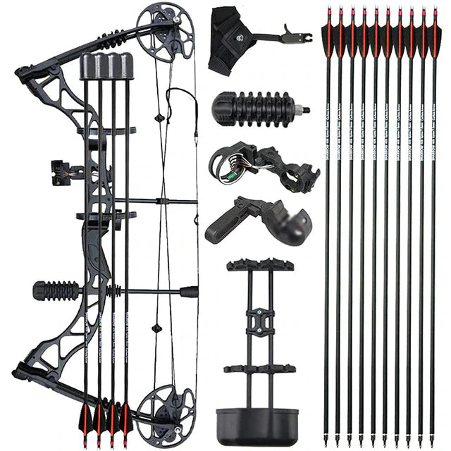 Mix Carbon Arrow Compound Bow Set