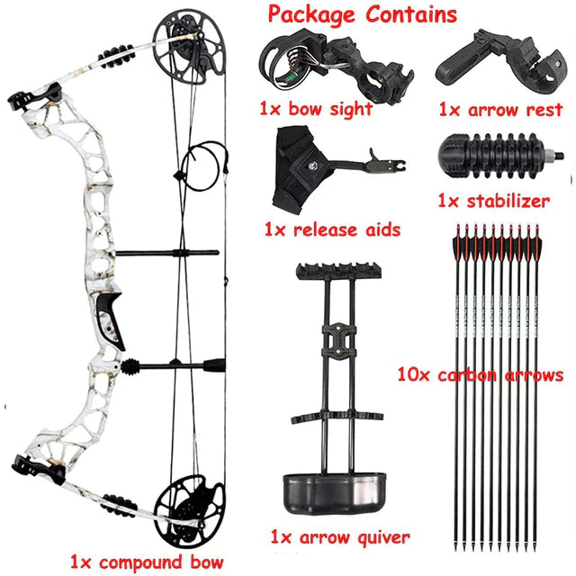 Mix Carbon Arrow Compound Bow Set