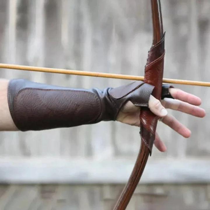 Medieval Archery Leather Glove: Armor Cuff - Warrior Knight Archer